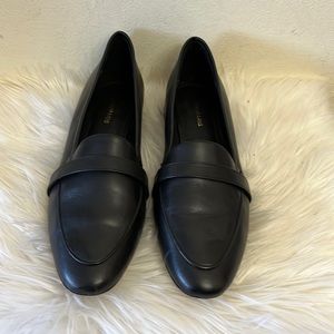 Cosmoparis Womens Loafers Flats BlackFaux Pearl Detail Heel Size 39